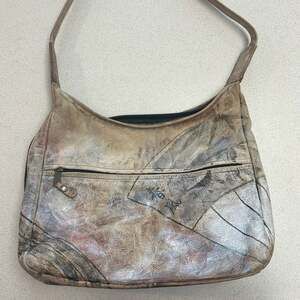 Jane Yoo Vintage Distressed Leather Shoulder Bag